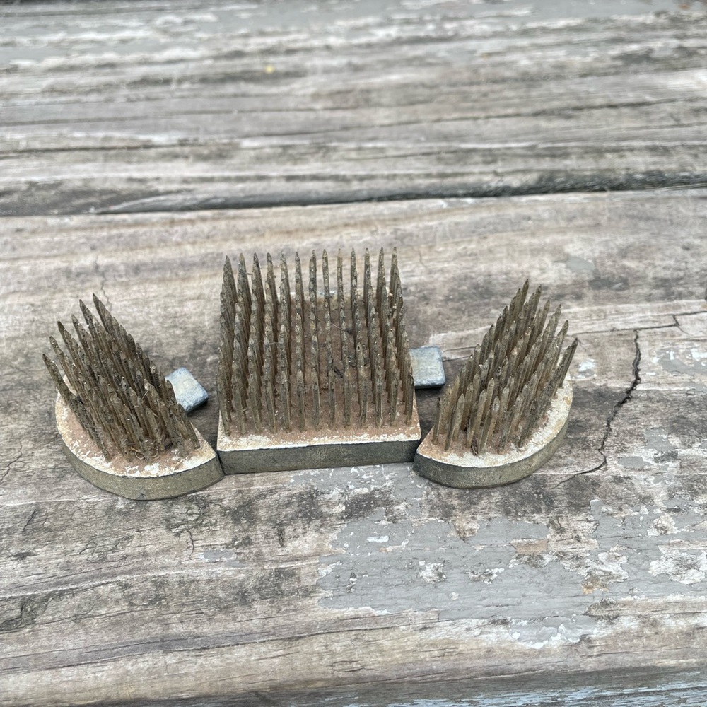 3 piece metal flower frog